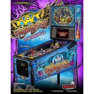 Aerosmith Pro Pinball Machine FLYER Original Hard Rock Music Art Print Sheet